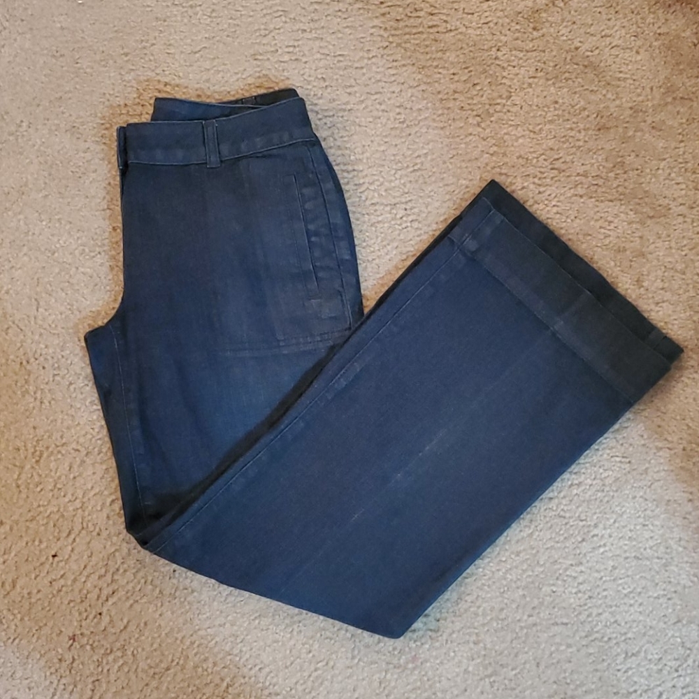 Signature Dark Denim Wide-Legged Jeans